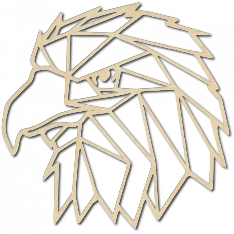 STYLESA Faragott falfestmény geometrikus formákból, sas mintával PR0234 fekete