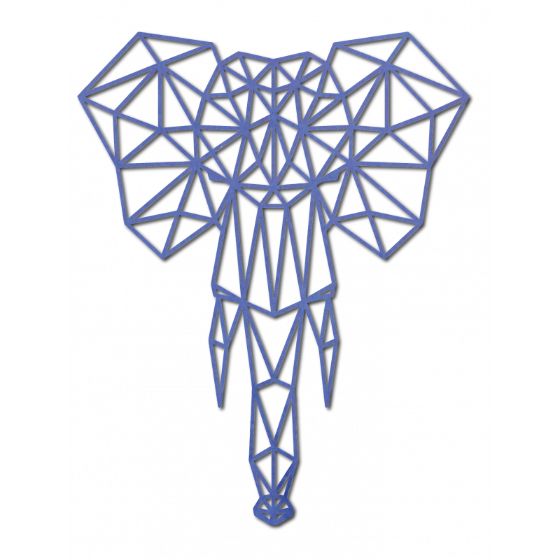 STYLESA Fa kép rétegelt elefánton PR0238 fekete  fal tetoválás