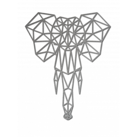 STYLESA Fa kép rétegelt elefánton PR0238 fekete  fal tetoválás