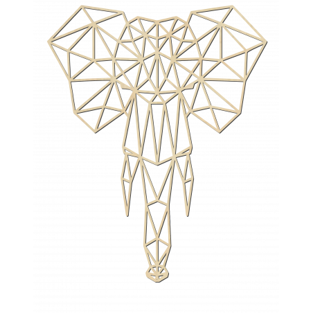 STYLESA Fa kép rétegelt elefánton PR0238 fekete  fal tetoválás