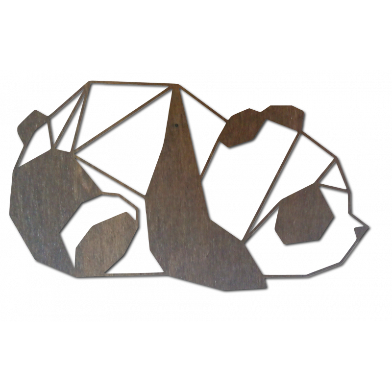 barna panda falfestmény