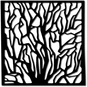 Faragott fából készült falikép rétegelt lemezből KVADERR 2