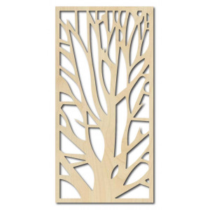Fából készült rétegelt lemezből faragott falfestés KONKOSM 2
