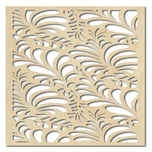 Faragott fa rétegelt lemez falikép virág LUPENE 2