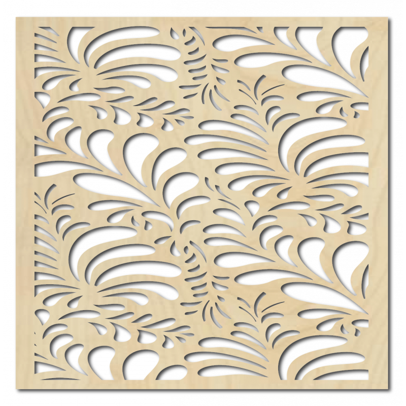 Faragott fa rétegelt lemez falikép virág LUPENE