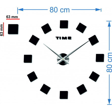 Fali óra Rozsdamentes acél