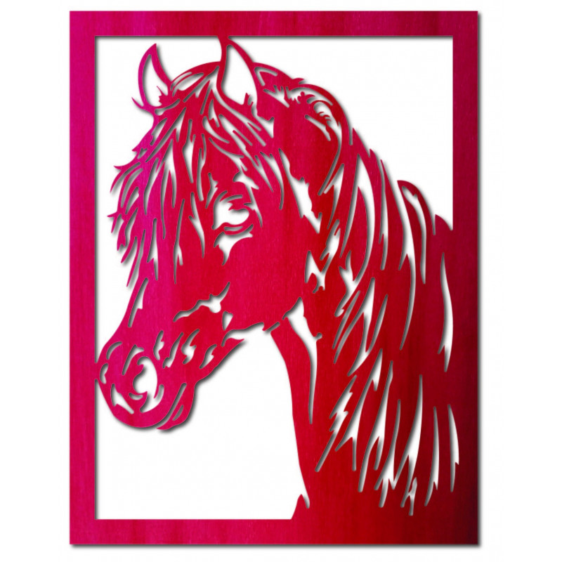 Faragott rétegelt lemezből készült falfestmény,...