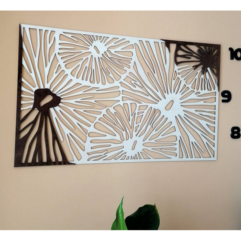 Faragott falfestmény eredeti furnér színű...