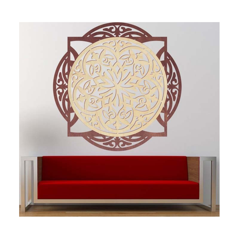 Magával ragadó falikép fából készült rétegelt lemezből HAFFRA