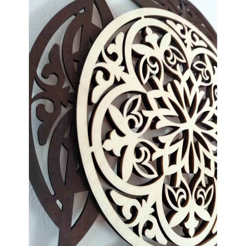 Magával ragadó falikép fából készült rétegelt lemezből HAFFRA