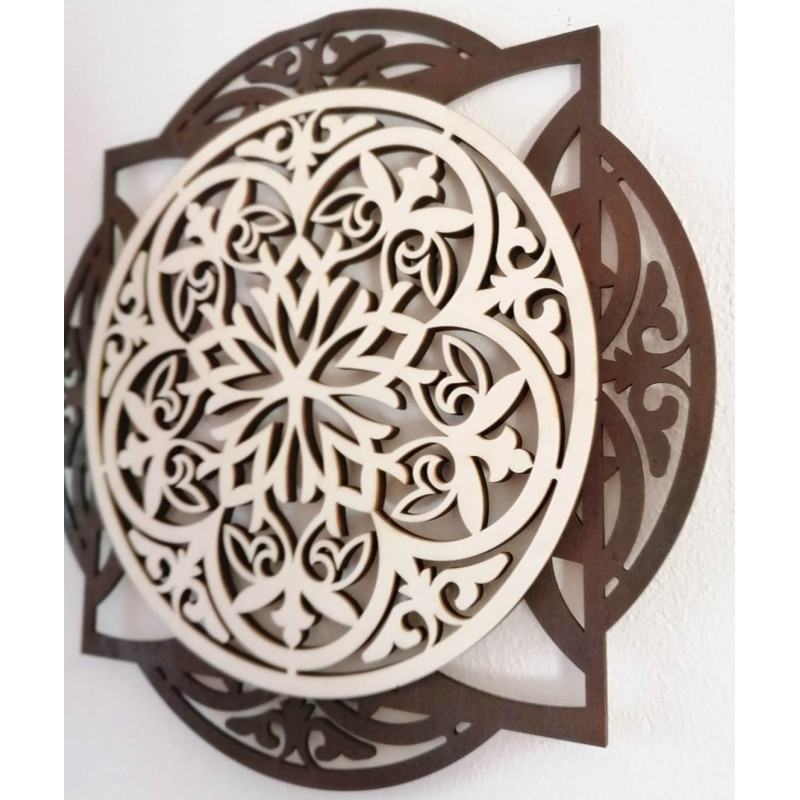 Magával ragadó falikép fából készült rétegelt lemezből HAFFRA