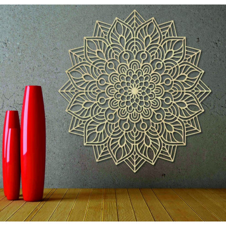 Fából készült mandala a falon harmonikus energia - RANGE