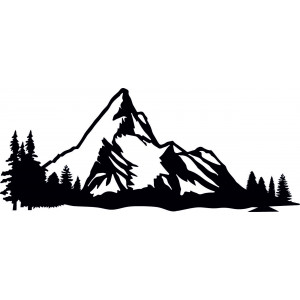 Hegyek kép a falon a fa furnér 2